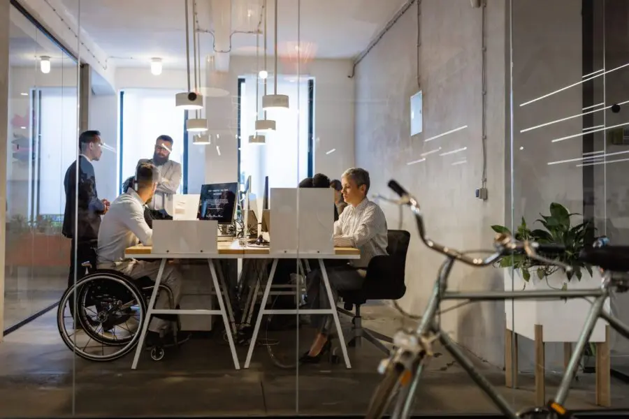 Cybersecurity experts working on protecting company from digital attacks and keeping their information and networks safe.