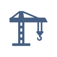 Icon of a crane or similar heavy equipment