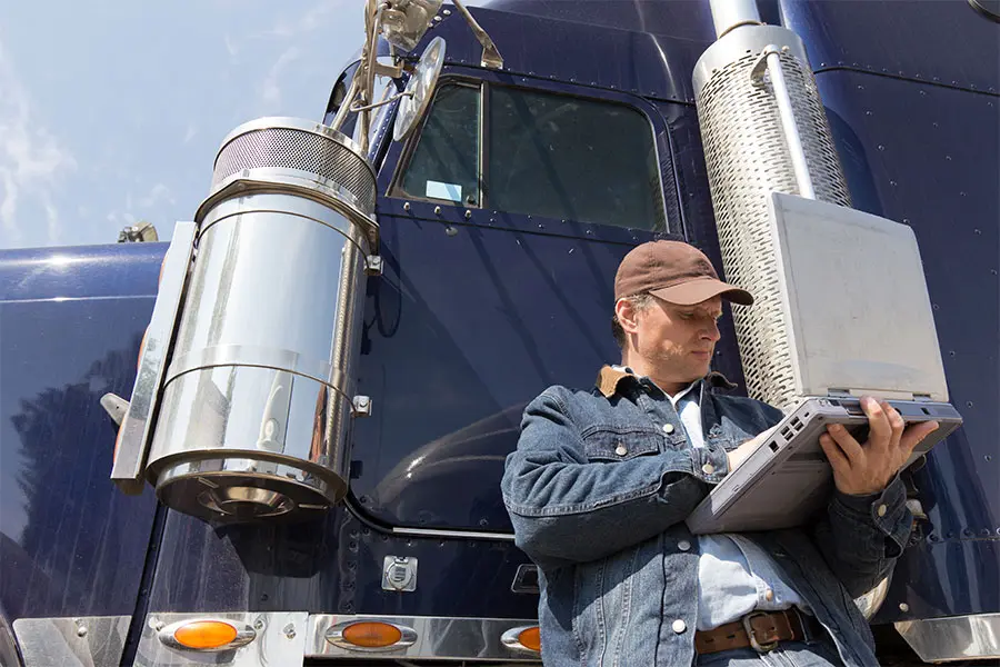 TruckerLookingAtLaptop