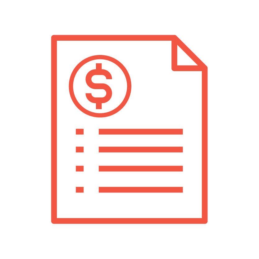Icon of financial documents