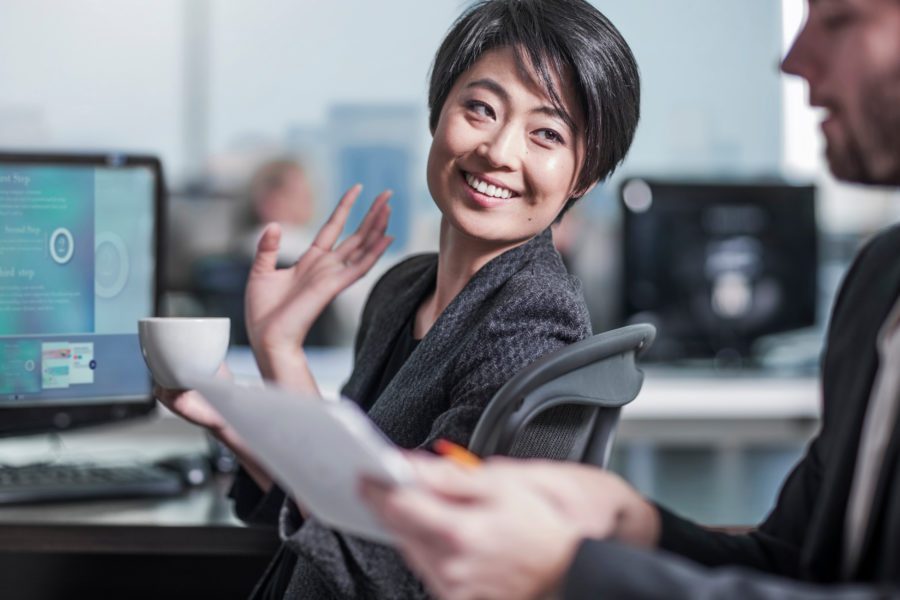 female-broker-waiting-for-your-call-about-restaurant-insurance