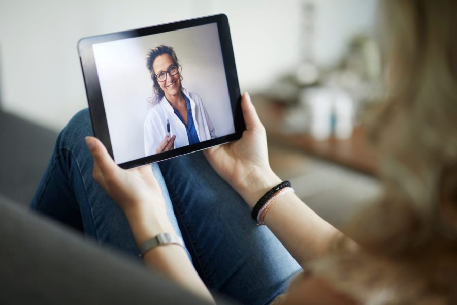 Women using telemedicine