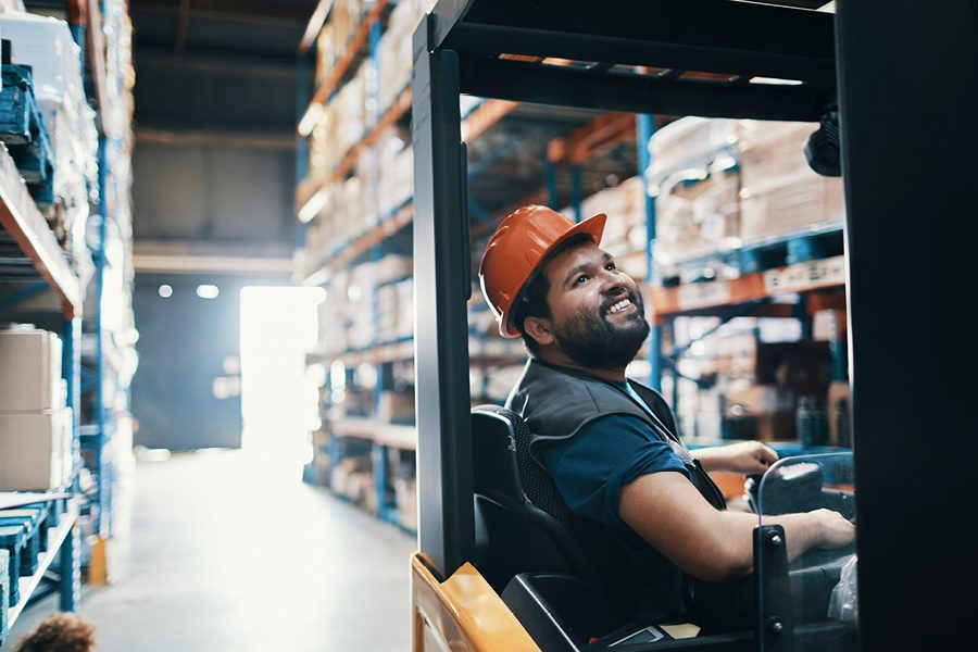 Man working in a warehouse