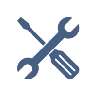 Icon of a wrench and screw driver