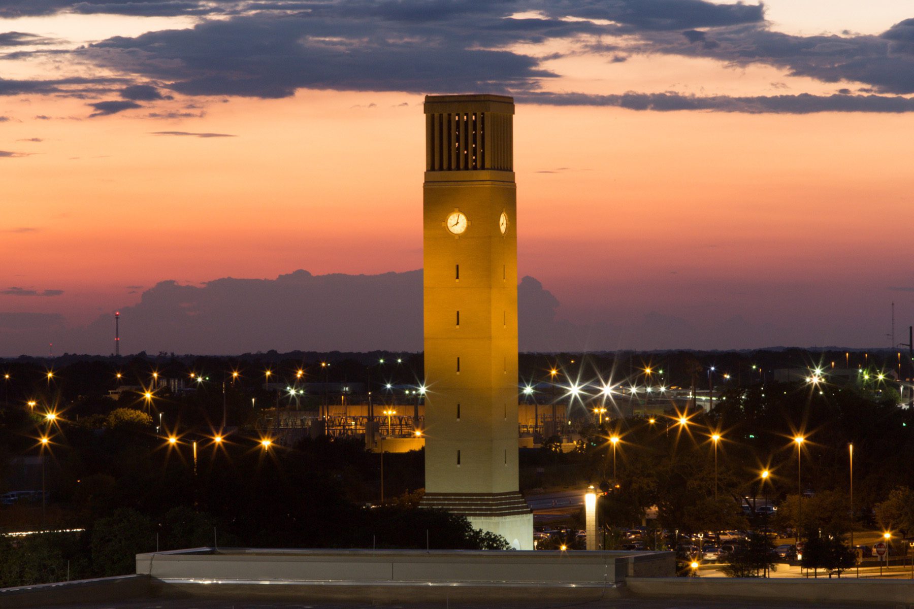 Clock tower in College Station, TX