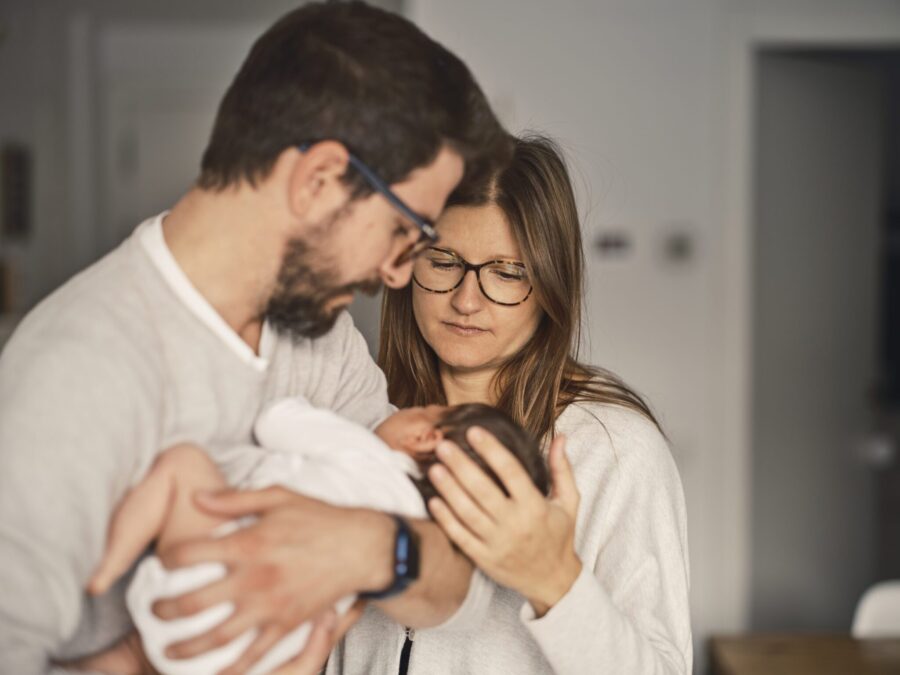 Father and Mother with their baby