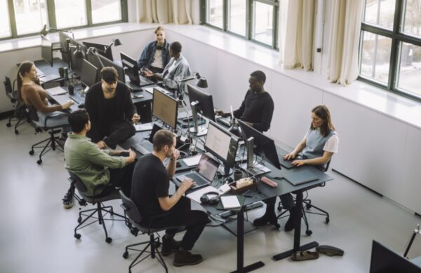 office people on computers