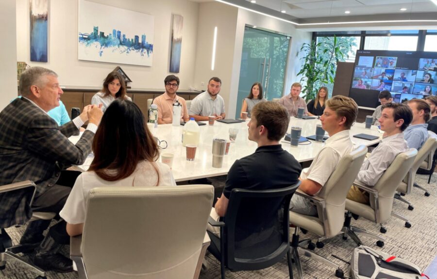 Interns in Board Room