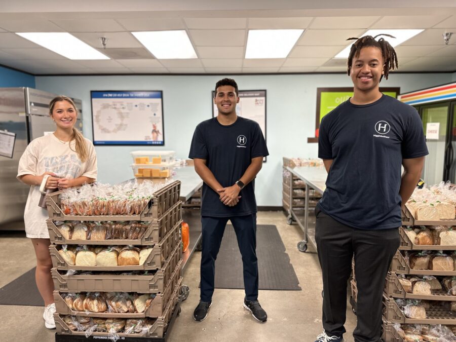 summer interns volunteering