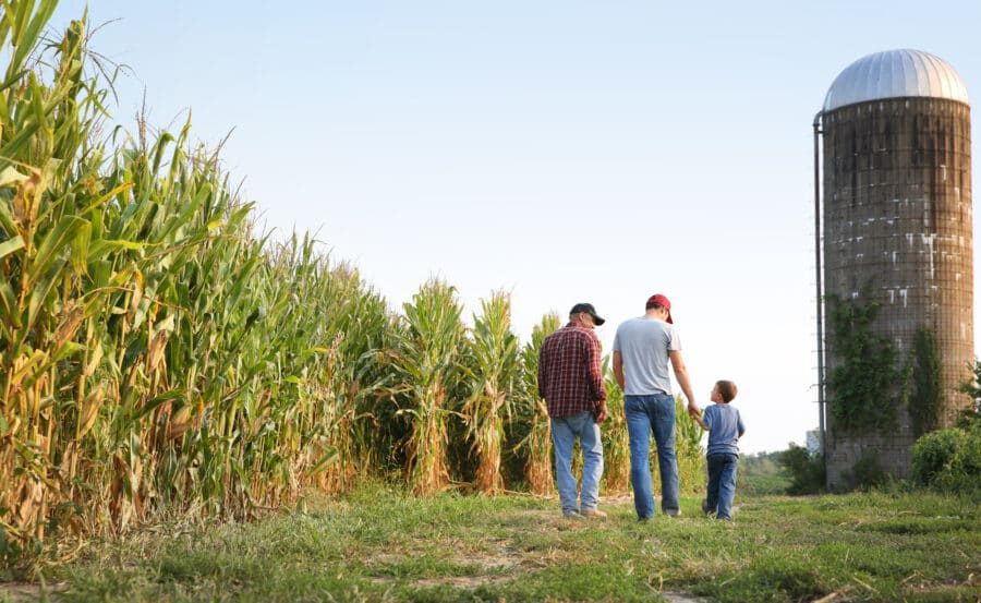 Three Generations On Farm