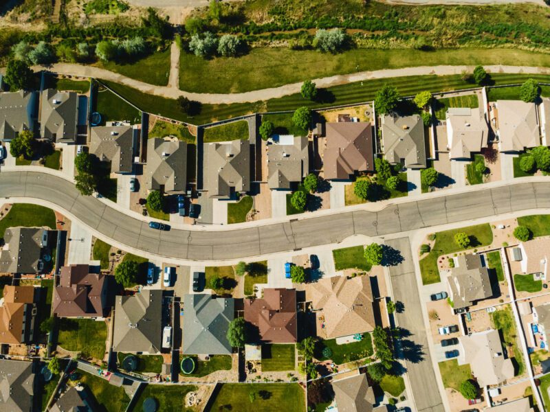 Western Colorado Residential Housing In The US Both Single And Multiple Dwellings In Springtime Photo Series