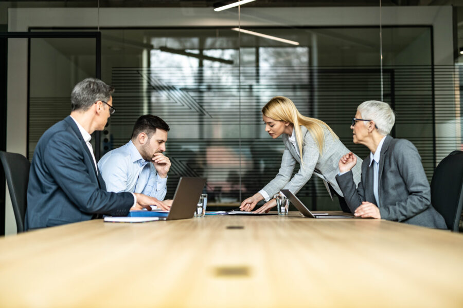 attorneys in a conference room