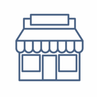 Icon of a grocery retail storefront