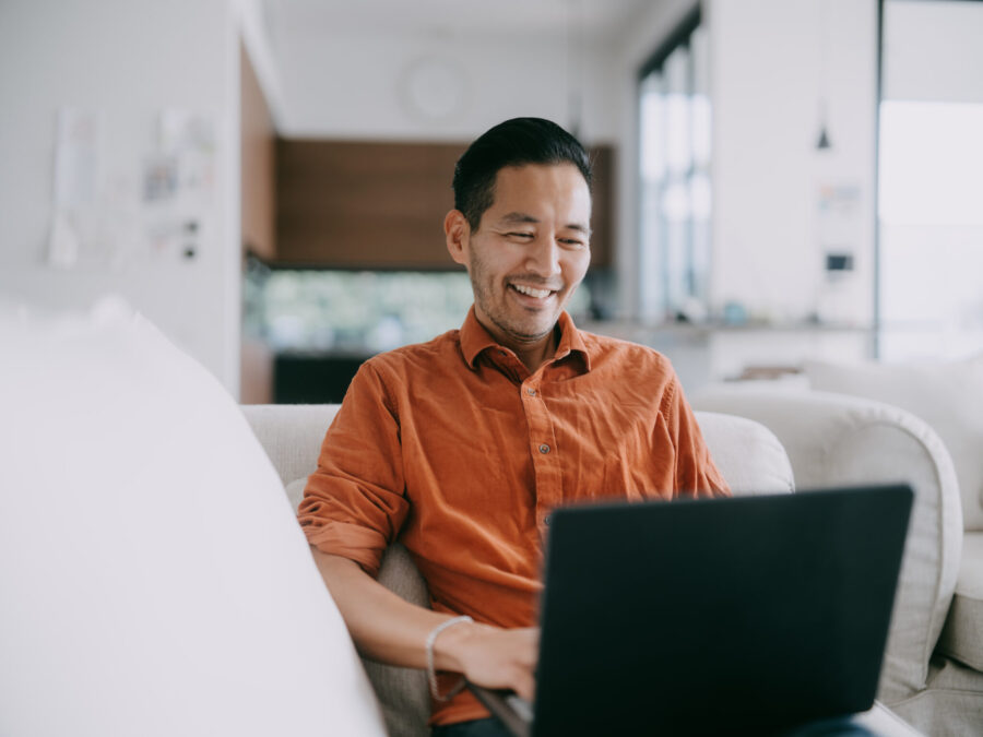 Man working at home