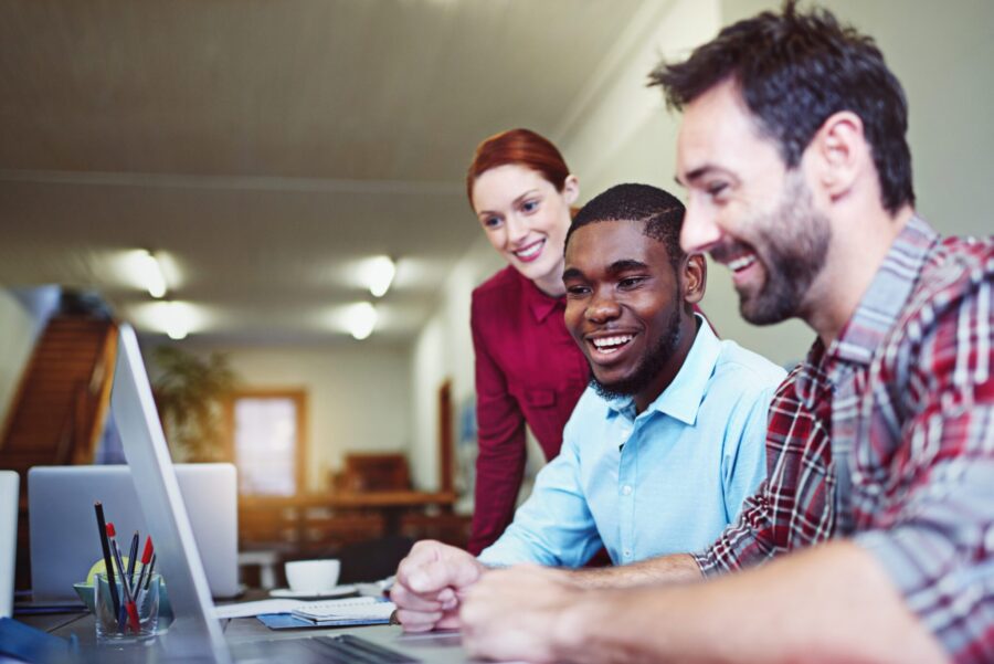 Cropped shot of young creatives working together in the office