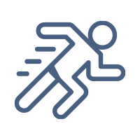 Icon of a person running