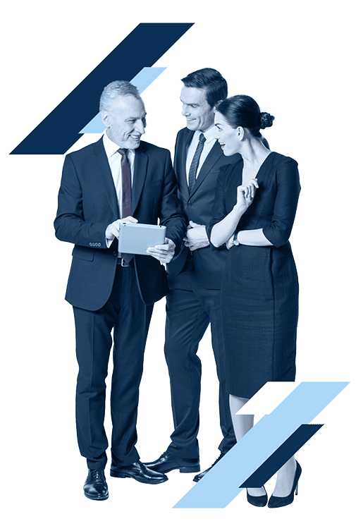 Business people discussing compensation planning
