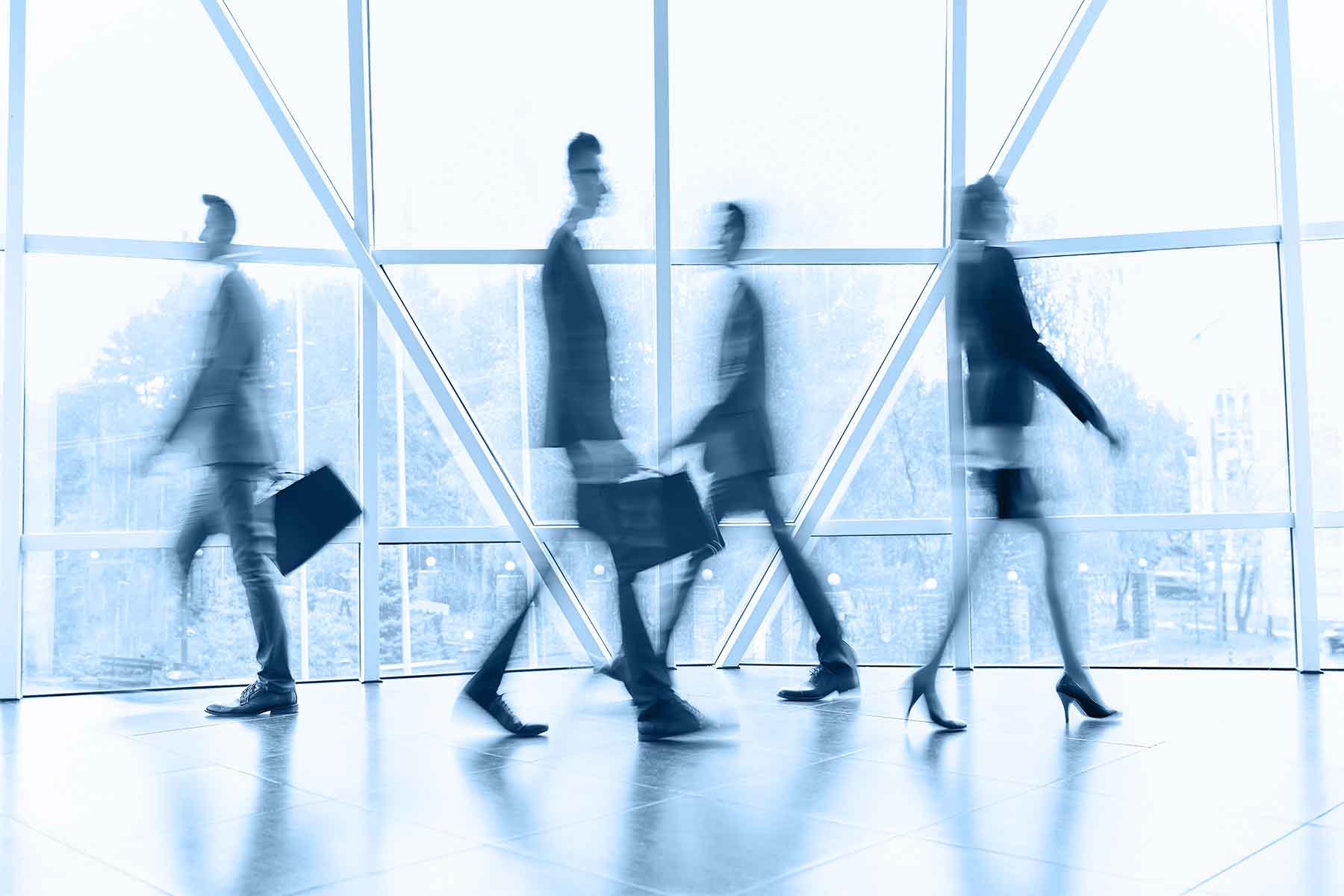 Blurry image of business people