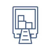 Icon of the back of a truck with boxes